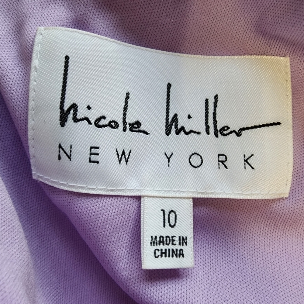 Nicole Miller Sleeveless Mini Lined Floral Watercolor Dress - 10 - Picture 9 of 13